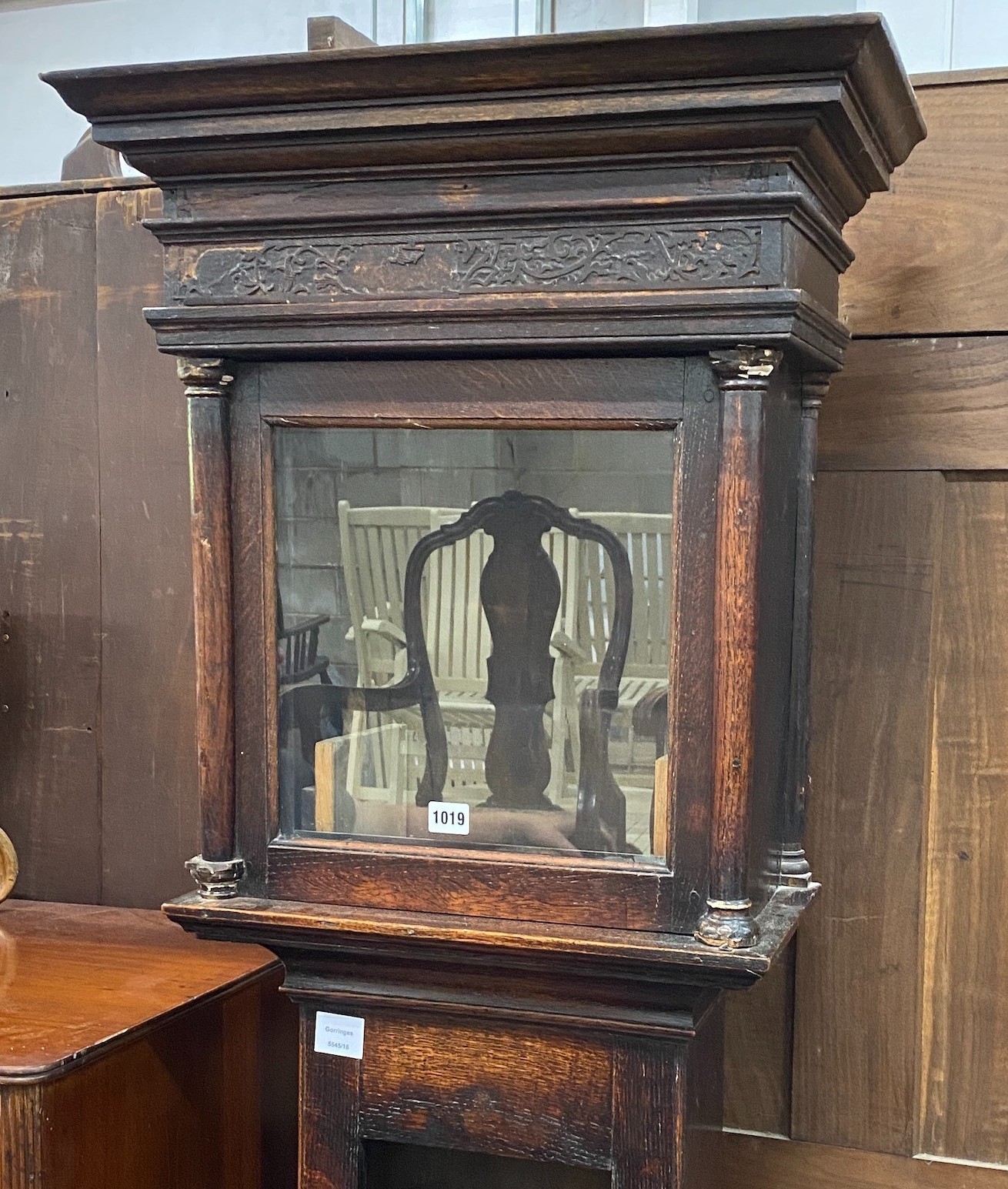 A George III oak 30 hour longcase clock, marked Rich. Street, Bridgenorth, height 212cm